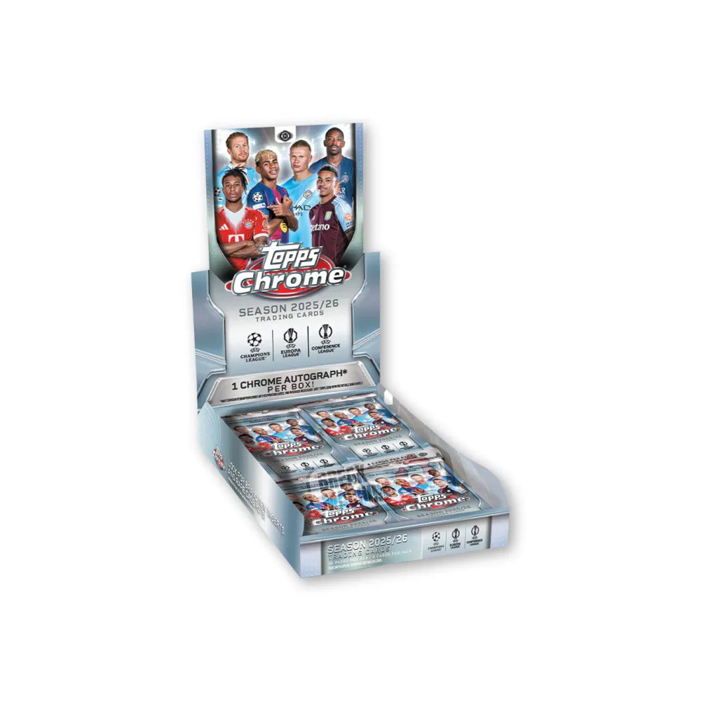 2025/26 Topps Chrome Compétitions de clubs de l’UEFA - Box Hobby UCC